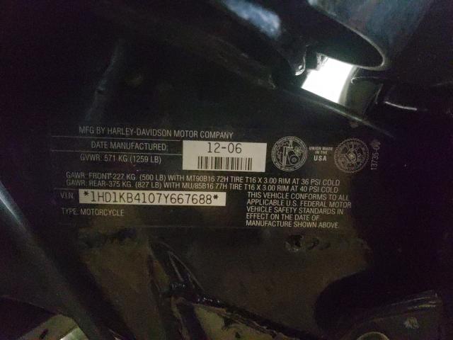 2007 HARLEY-DAVIDSON FLHX 1HD1KB4107Y667688