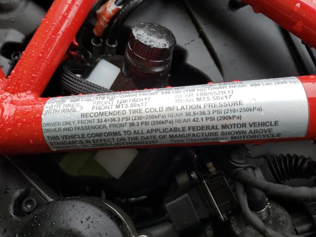 2019 DUCATI HYPERMOTAR ZDMBAJDT7KB002257