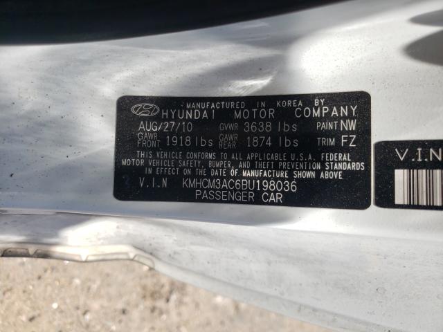 2011 HYUNDAI ACCENT GL KMHCM3AC6BU198036