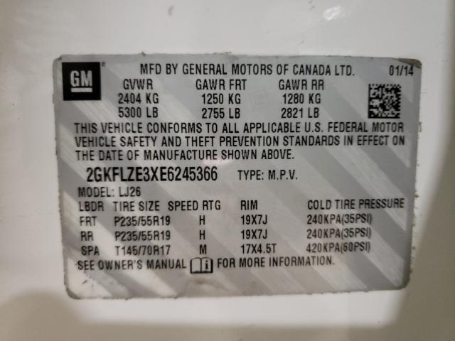 2014 GMC TERRAIN DE 2GKFLZE3XE6245366