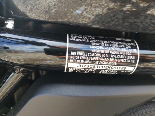 2021 HONDA CMX1100 D JH2SC8311MK001288