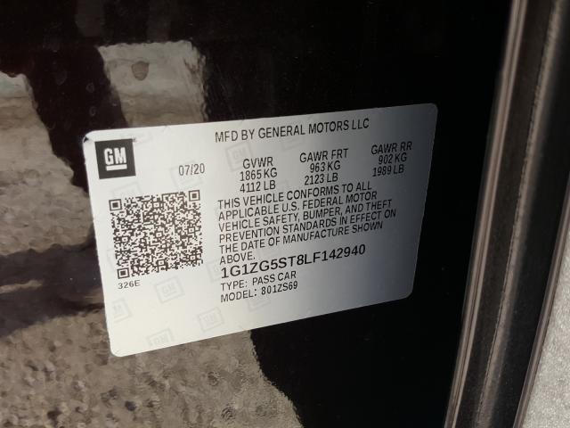 2020 CHEVROLET MALIBU RS 1G1ZG5ST8LF142940