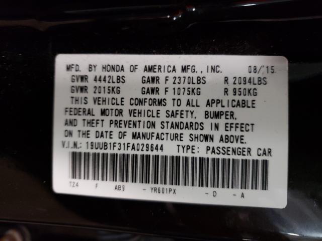 2015 ACURA TLX 19UUB1F31FA029644