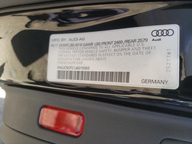 2018 AUDI A5 PRESTIG WAUCNCF51JA019393