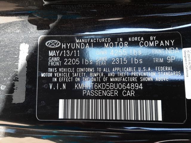 2011 HYUNDAI GENESIS KMHHT6KD5BU064894