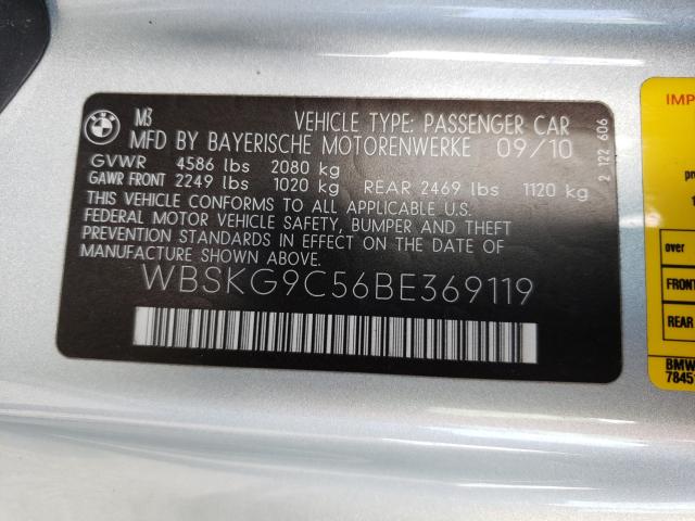 2011 BMW M3 WBSKG9C56BE369119