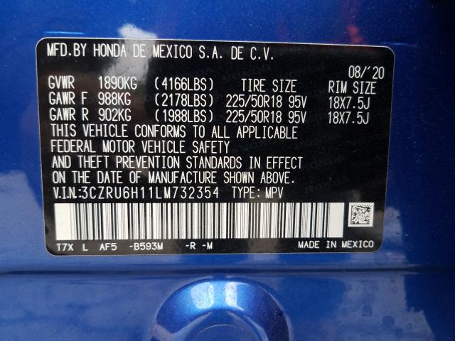 2020 HONDA HR-V SPORT 3CZRU6H11LM732354
