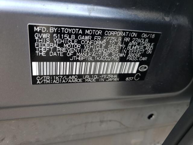 2019 LEXUS GS-F JTHBP1BL1KA002790