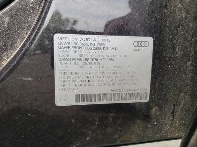 2016 AUDI Q5 WA1D7AFP6GA059933