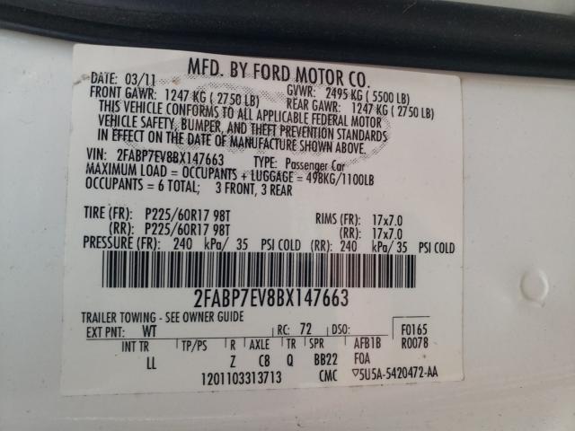 2011 FORD CROWNVIC 2FABP7EV8BX147663