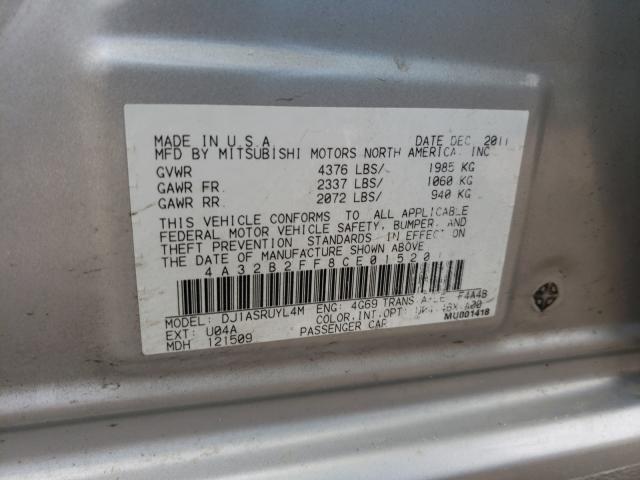 2012 MITSUBISHI GALANT FE 4A32B2FF8CE015201