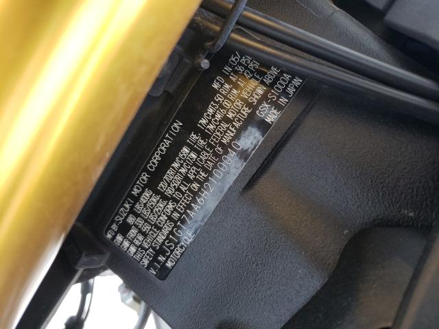 2017 SUZUKI GSX-S1000A JS1GT7AA6H2100040