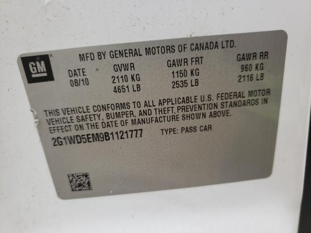 2011 CHEVROLET IMPALA POL 2G1WD5EM9B1121777