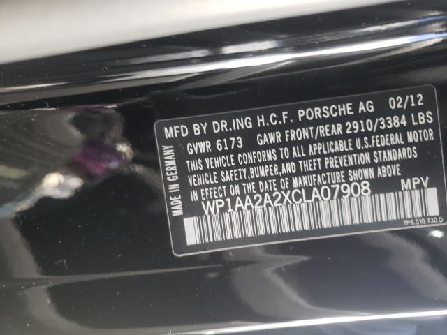 2012 PORSCHE CAYENNE WP1AA2A2XCLA07908