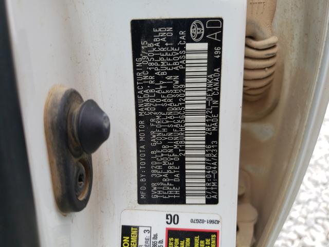 2016 TOYOTA COROLLA L - 2T1BURHE5GC512029