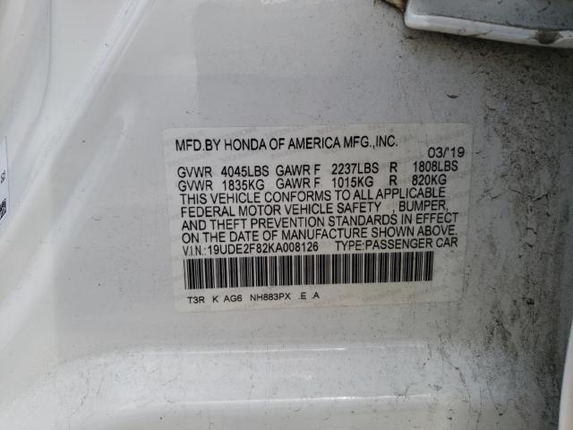2019 ACURA ILX PREMIU 19UDE2F82KA008126
