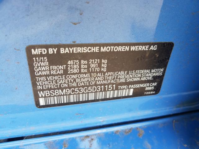 2016 BMW M3 WBS8M9C53G5D31151