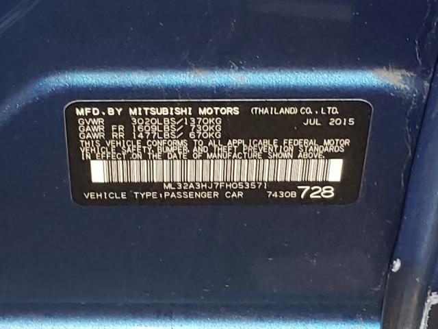 2015 MITSUBISHI MIRAGE DE ML32A3HJ7FH053571