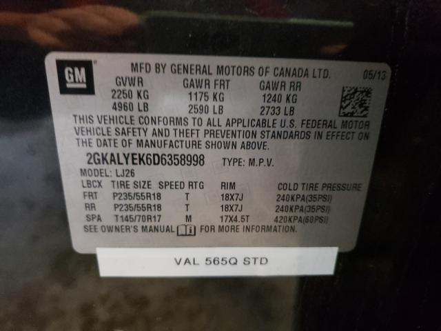 2013 GMC TERRAIN DE 2GKALYEK6D6358998