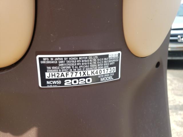 2020 HONDA NCW50 JH2AF771XLK401730