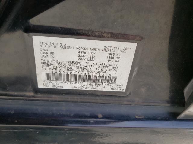 2011 MITSUBISHI GALANT FE 4A32B2FF4BE029806
