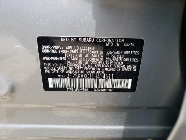 2020 SUBARU FORESTER T JF2SKAXC1LH434511