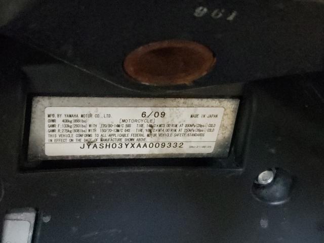 2010 YAMAHA YP400 JYASH03YXAA009332