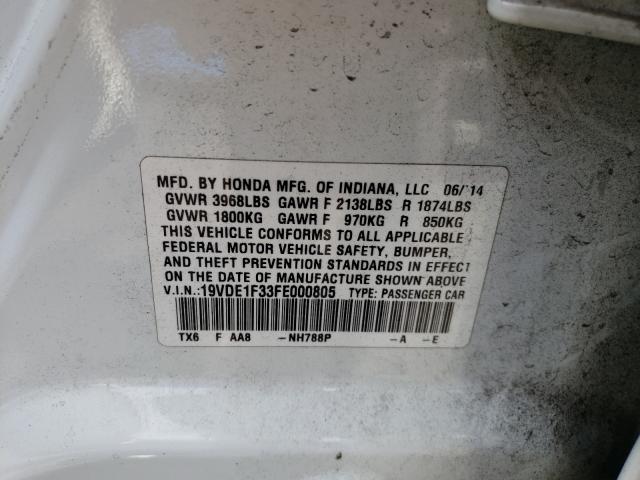 2015 ACURA ILX 20 19VDE1F33FE000805