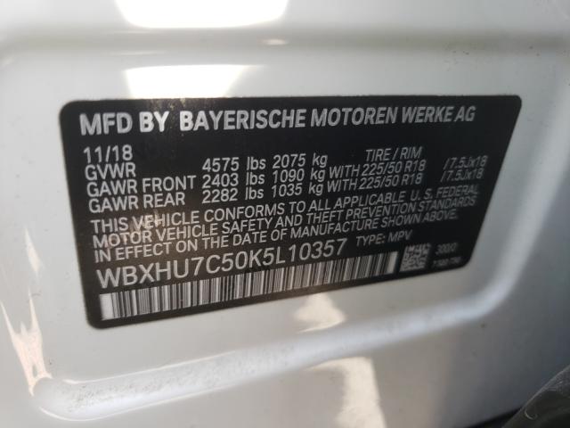 2019 BMW X1 SDRIVE2 WBXHU7C50K5L10357