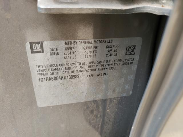 2017 CHEVROLET VOLT LT 1G1RA6S54HU139982