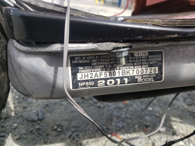 2011 HONDA NPS50 JH2AF5801BK700726