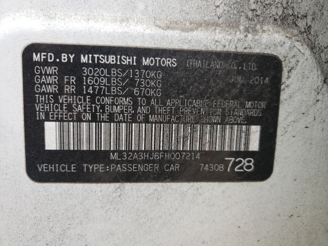 2015 MITSUBISHI MIRAGE DE ML32A3HJ6FH007214
