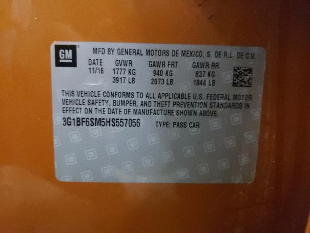 2017 CHEVROLET CRUZE PREM 3G1BF6SM5HS557056