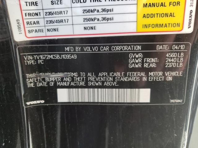 2011 VOLVO C70 T5 YV1672MC5BJ109549