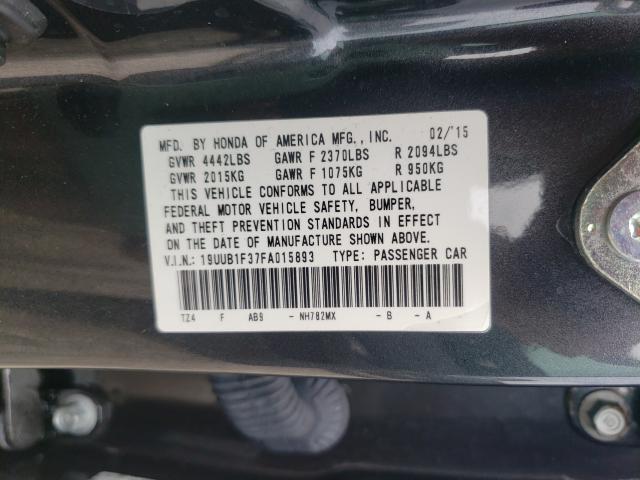 2015 ACURA TLX 19UUB1F37FA015893