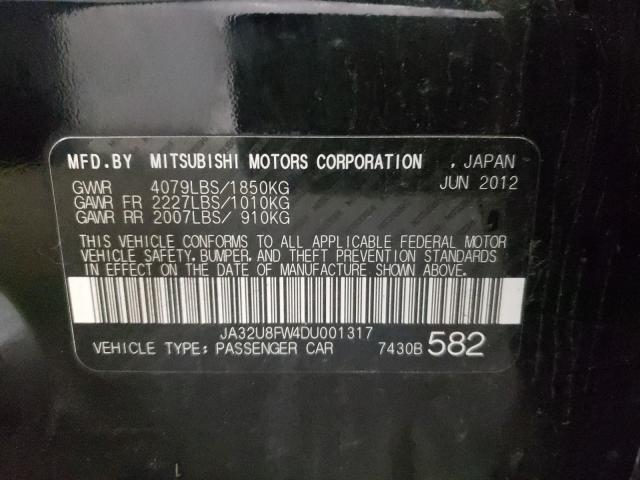 2013 MITSUBISHI LANCER GT JA32U8FW4DU001317