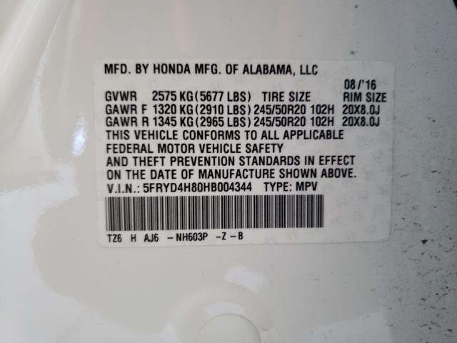 2017 ACURA MDX ADVANC 5FRYD4H80HB004344