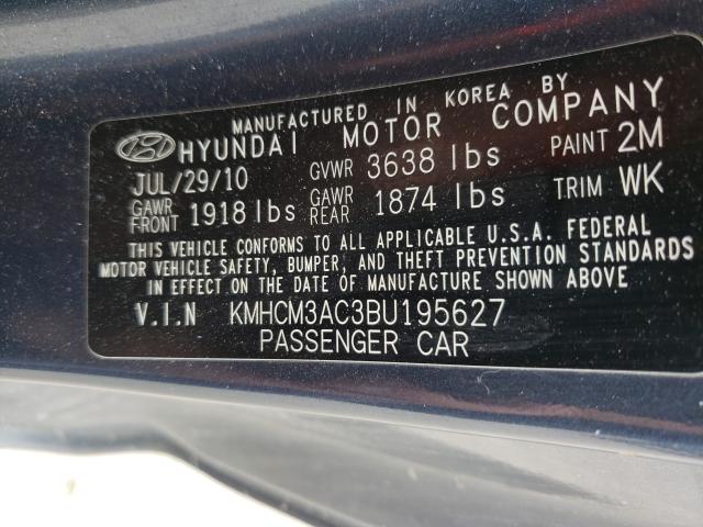 2011 HYUNDAI ACCENT GL KMHCM3AC3BU195627