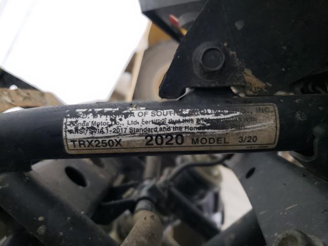 2020 HONDA TRX250 X 1HFTE2735L4901152