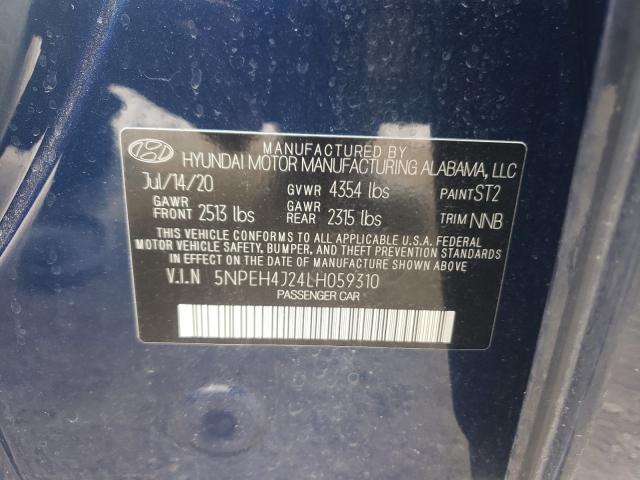 2020 HYUNDAI SONATA LIM 5NPEH4J24LH059310