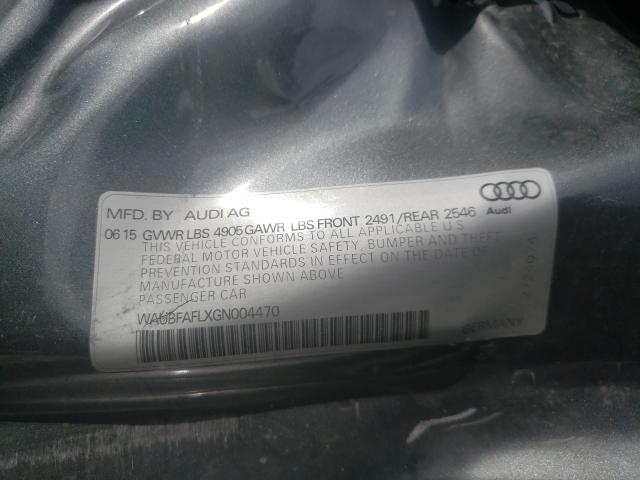 VIN WAUBFAFLXGN004470 2016 Audi A4, Premium S-Line no.10