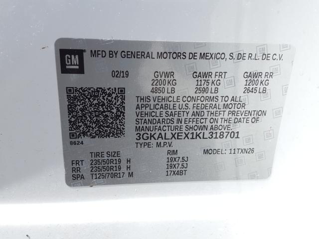 2019 GMC TERRAIN DE 3GKALXEX1KL318701