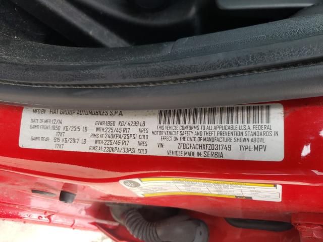 2015 FIAT 500L LOUNG ZFBCFACHXFZ031749