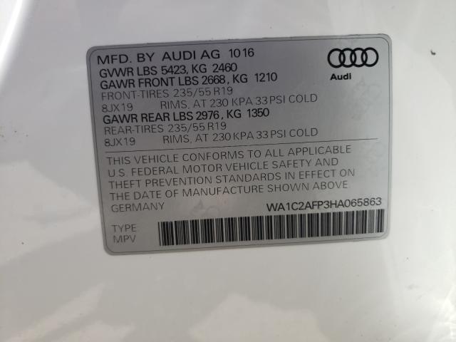 VIN WA1C2AFP3HA065863 2017 Audi Q5, Premium no.10