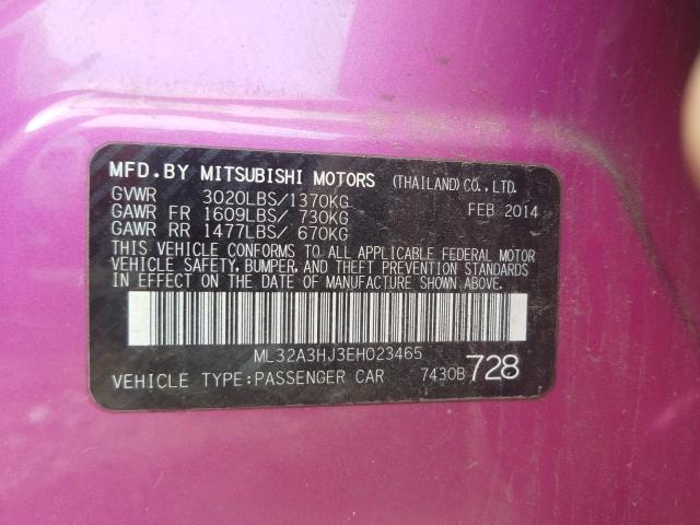 2014 MITSUBISHI MIRAGE DE ML32A3HJ3EH023465