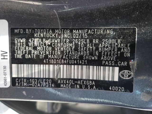 2015 TOYOTA AVALON HYB 4T1BD1EB4FU041421