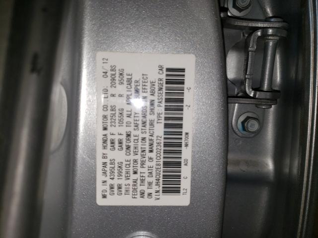 2012 ACURA TSX SE JH4CU2E81CC023672