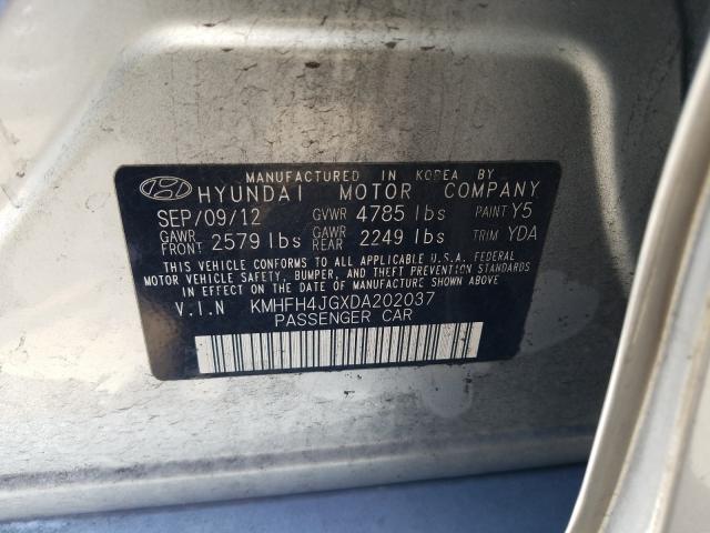 2013 HYUNDAI AZERA GLS KMHFH4JGXDA202037