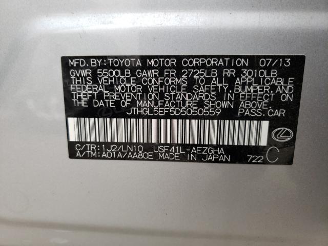 2013 LEXUS LS 460L JTHGL5EF5D5050559