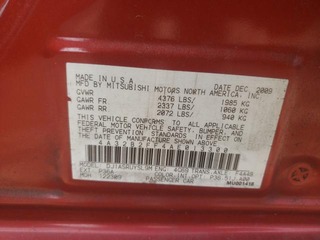 2010 MITSUBISHI GALANT FE 4A32B2FF4AE013300